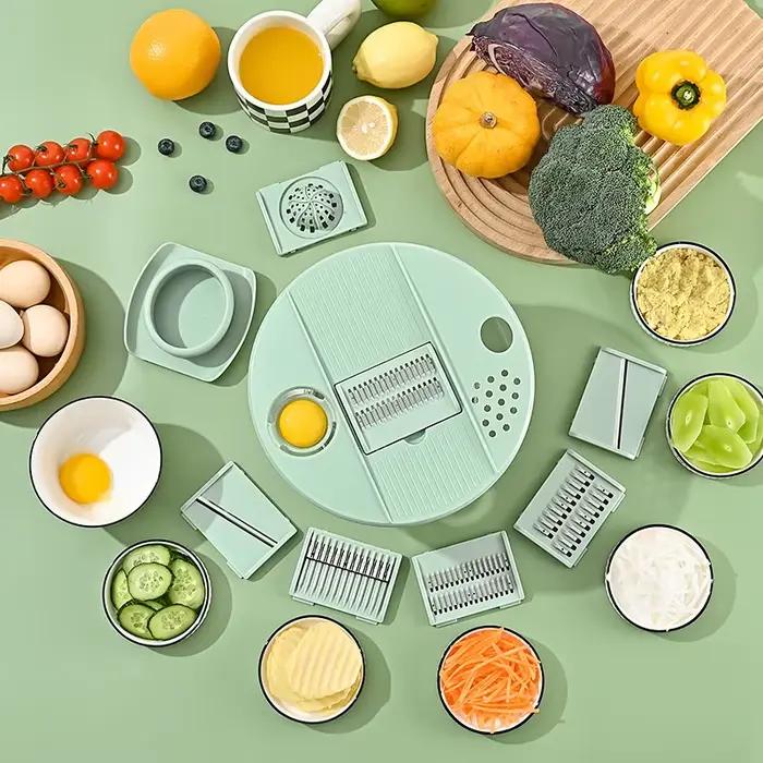 Déshydrateur multifonctionnel pour salade de légumes coupe-légumes panier égouttoir pour concombres pommes de terre égouttoir à fruits occasionnels usage quotidien
