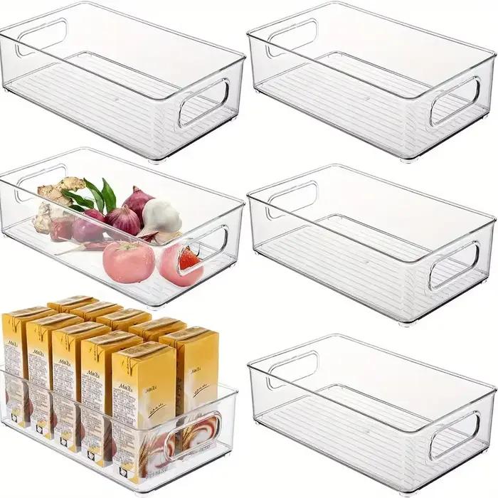 Boîte de rangement alimentaire empilable pour réfrigérateur avec poignée, organiseur de cuisine