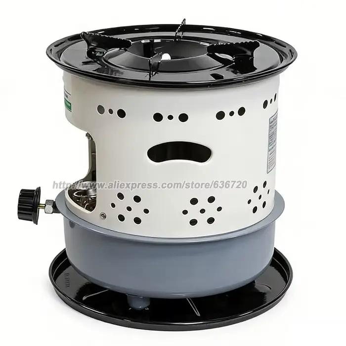 Poêle à kérosène 8 500 BTU avec bac d'égouttage en acier pour camping et cuisine en plein air portatif robuste haute performance autonomie longue durée occasions spéciales