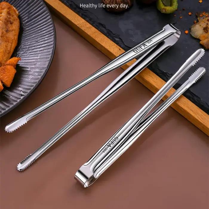 Pince à griller en acier inoxydable pour la nourriture, accessoire de cuisine, ustensiles de camping