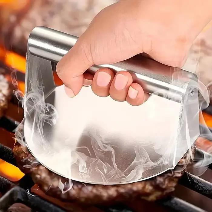 Presse à hamburgers en acier inoxydable pour galettes de viande formées parfaitement, outil de cuisine professionnel pour textures uniformes et cuissons parfaites, idéal pour fêtes et week-ends familiaux