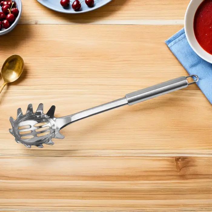 Cuillère à Spaghetti en acier inoxydable poli