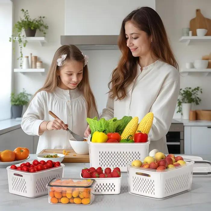 Conteneurs de stockage de fruits pour réfrigérateur