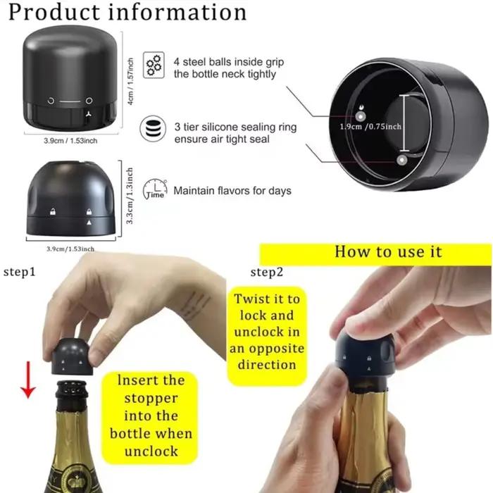Bouchon de bouteille de vin rouge en Silicone
