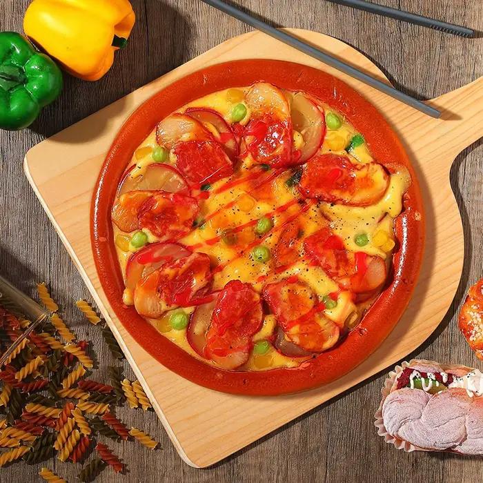 Spatule à Pizza en bambou naturel de 16 pouces, accessoire de four pour grande planche à Pizza en bois pour le transfert de service