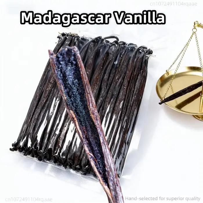 10/20 pièces dosettes de vanille de Madagascar de qualité supérieure (14-15 cm) parfum riche d'arôme de haricot