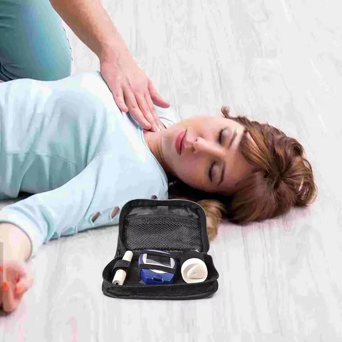 Sac de rangement pour compteur de glycémie, étui pour organisateur de diabète, organisateur de voyage en Polyester