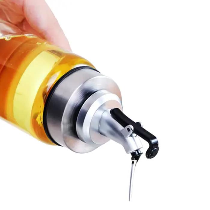 Distributeur d'assaisonnement de cuisine, bouteille de Sauce, bouteilles de rangement en verre pour huile et vinaigre, outils de cuisine créatifs, accessoires