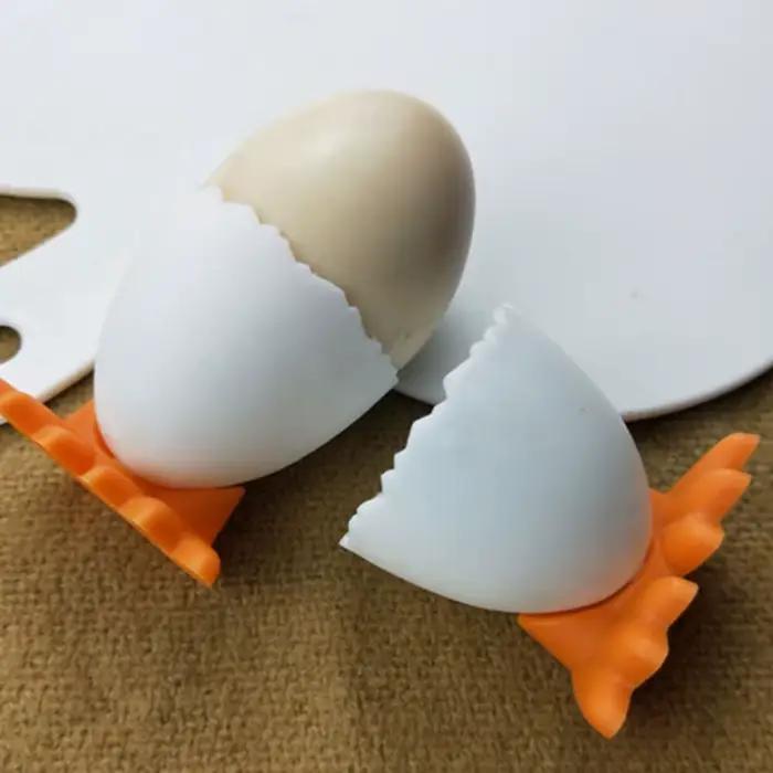 Porte-œufs en plastique avec pieds, 1/2/4 pièces, mignon, créatif, séparateur René à la coque, conteneur, accessoires de cuisine