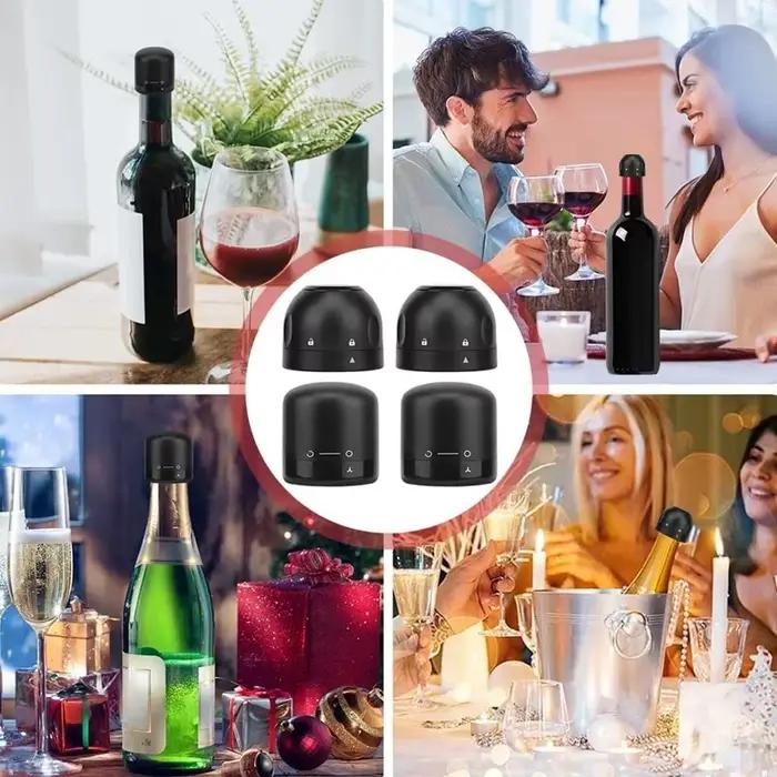 Bouchon de bouteille de vin rouge sous vide