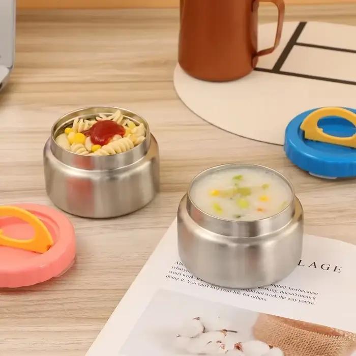 Pot alimentaire isolé sous vide à soupe thermique de 8oz à large bouche pour aliments chauds et froids