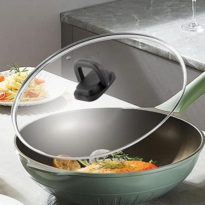 Poignée de rechange pour couvercle de casserole et de poêle en caoutchouc avec revêtement céramique pour homme et femme pour cuisine et camping