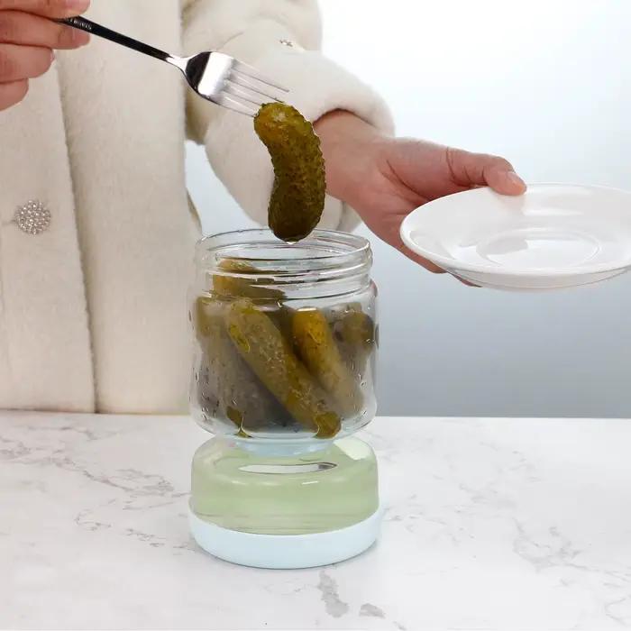 Bocal en verre de 1000 ml pour cornichons et kimchi