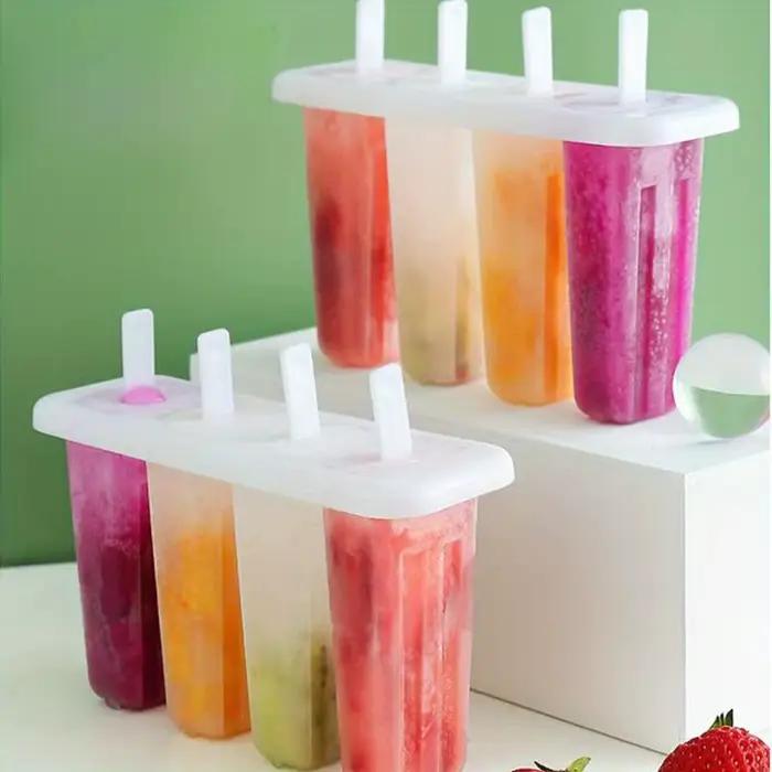 Ensemble de moules à sucettes glacées, fabricant réutilisable DIY pour yaourts et collations aux fruits, friandises maison saines pour les fêtes