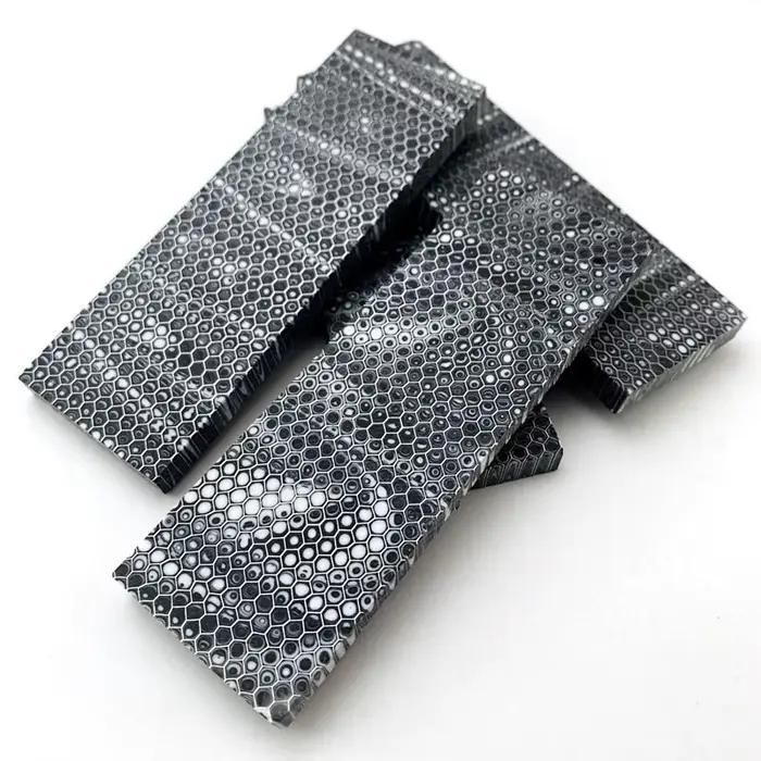 Poignée de couteau en résine C-Tek, patch en nid d'abeille, matériau pour poignée de couteau, matériau en résine fait main, accessoires DIY en nid d'abeille, 120x40x8mm