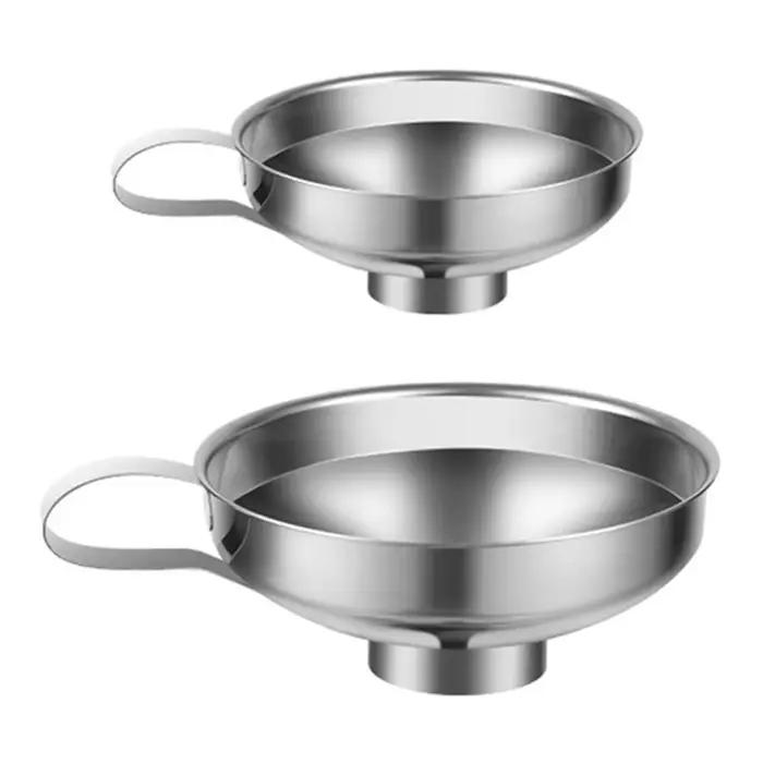 Entonnoir en acier inoxydable à large bouche avec poignée, entonnoir de mise en conserve, lavable au lave-vaisselle, Gadgets de cuisine