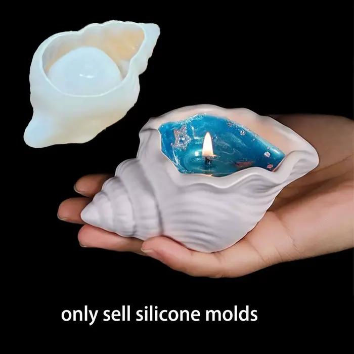 Moule de stockage en plâtre en forme d'étoile de mer, bol de conque de pétoncle, moule de vase à bougie, moules en silicone béton pour élection, résine xy bricolage