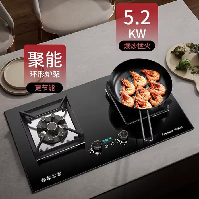Royalstar cuisinière à gaz Double brûleur économie d'énergie ménage gaz naturel GPL table de cuisson AO