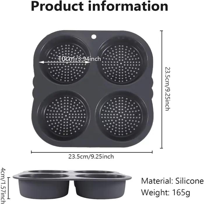 Moule à pain en silicone pour la préparation de mini-gâteaux et pains, design rond, conception ventilée, résistant à la chaleur, pour la cuisson et l'entretien facile, idéal pour la maison et les occasions spéciales