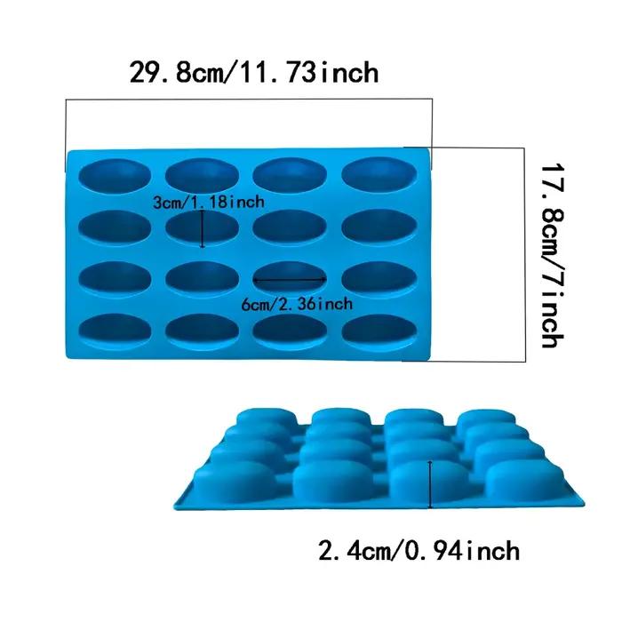 Moule de cuisson créatif en silicone de forme ovale pour gâteau au chocolat bleu ciel adapté au chocolat bonbons gelée et plateau à glace occasions spéciales