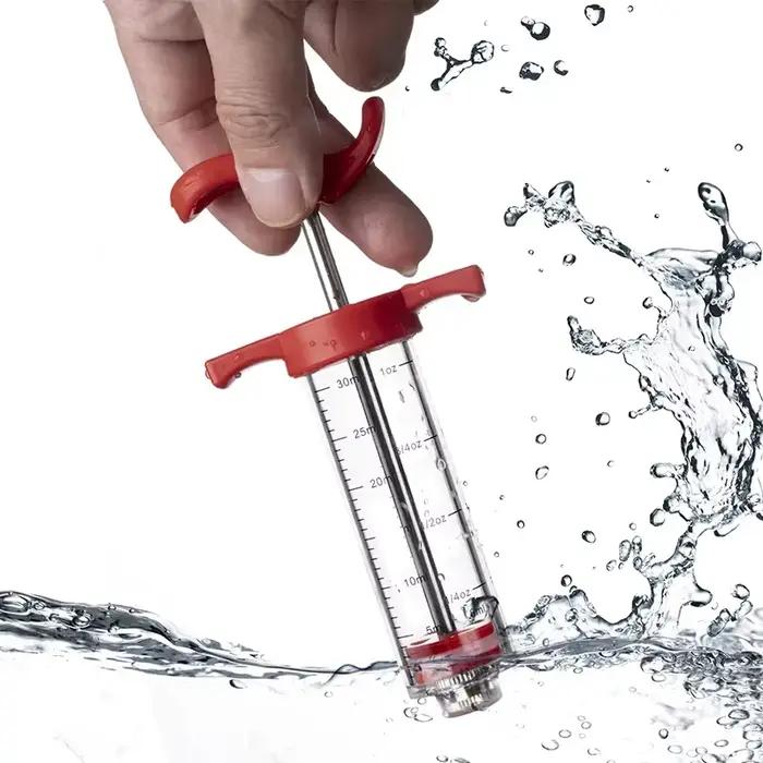 Seringue d'injecteur de viande avec 3 aiguilles