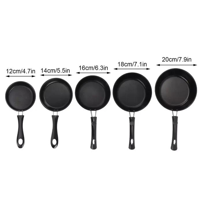 Mini poêle à frire en acier inoxydable antiarina, marmite à frire épaissie, œufs frits, casserole, gaz, induction, ustensiles de cuisine, 12-20cm, 1 pièce 