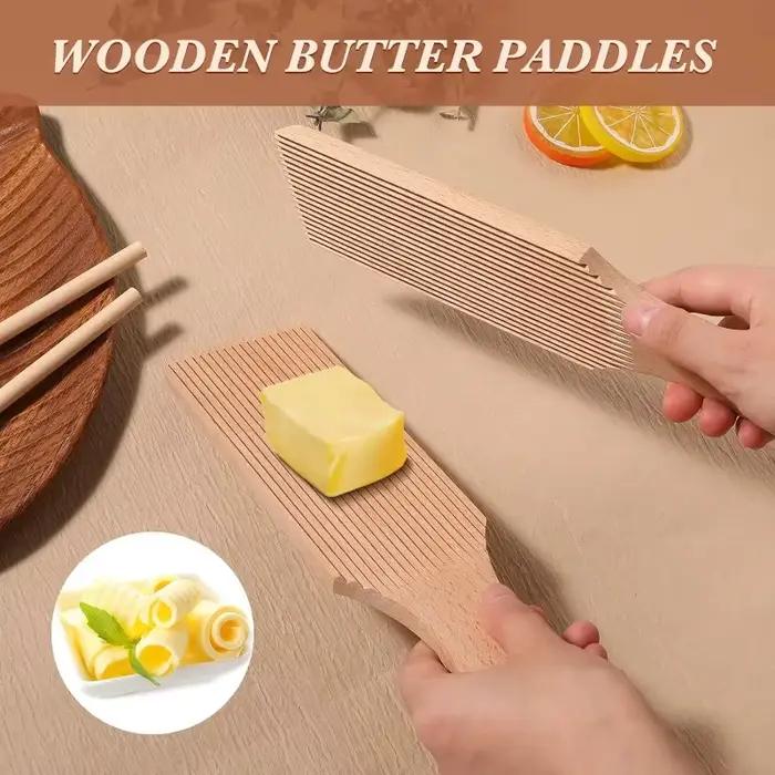 Ensemble en bois pour Gnocchi et beurre, outils de fabrication de pâtes italiennes, coupe-moule pour raviolis, pour machine à pâtes Cavatelli Garganelli faite maison