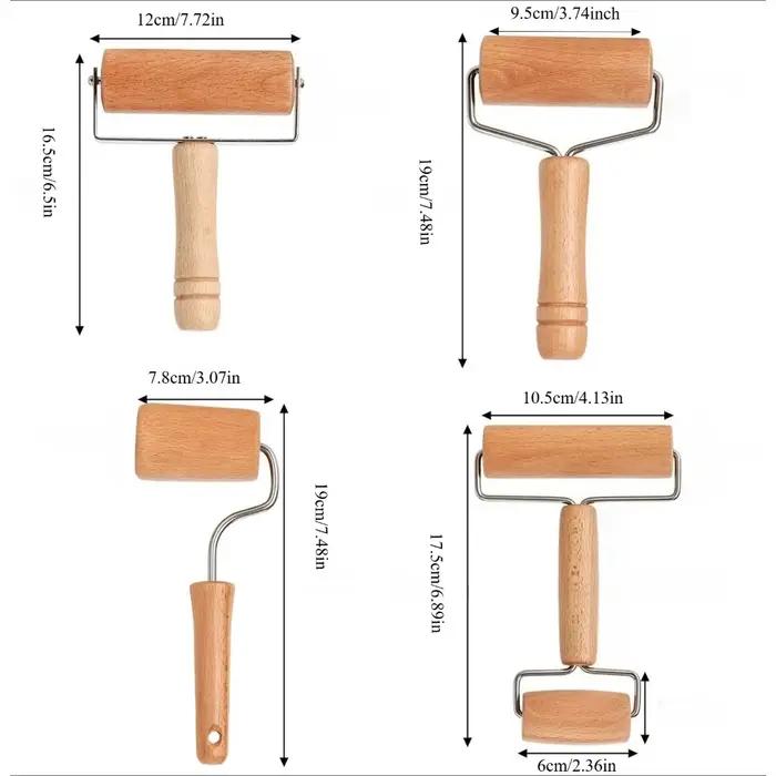 Rouleau à pâtisserie portatif en bois