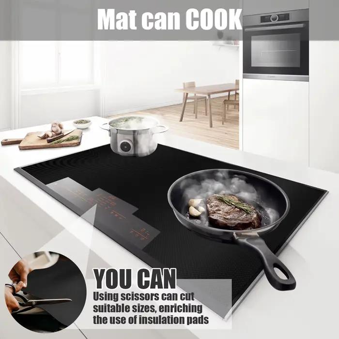Tapis de protection de plaque de cuisson à Induction, en Silicone, pour table de cuisson à Induction, antiadhésif, résistant à la chaleur, couverture de comptoir de cuisine