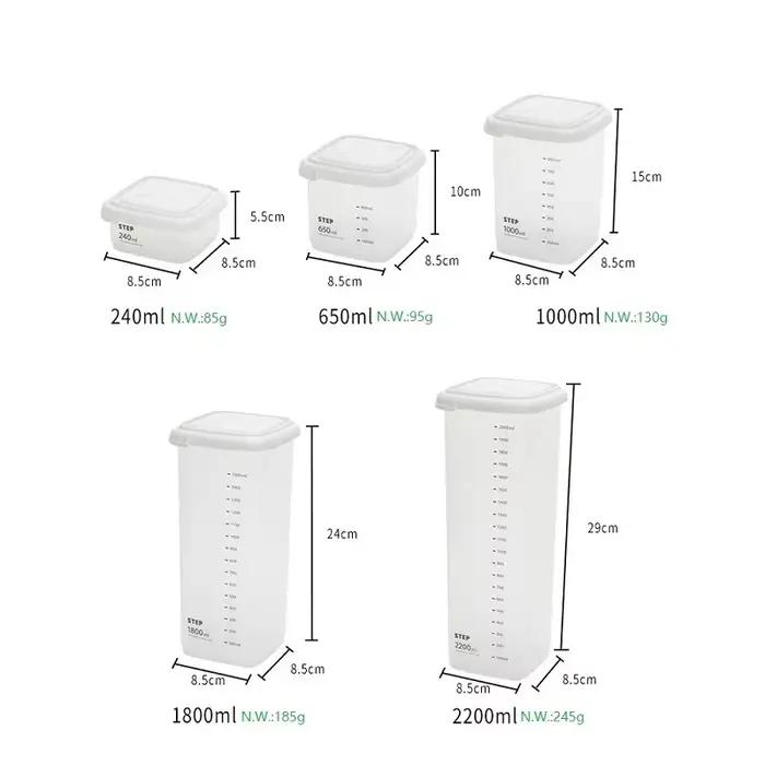 Boîtes de rangement scellées en plastique