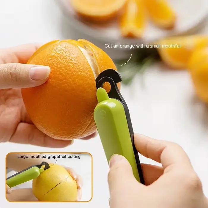 Éplucheur d'orange multifonctionnel, outil d'épluchage de Pomelo de fruits créatif réutilisable, outil de cuisine ouvert facile à utiliser pour pamplemousse
