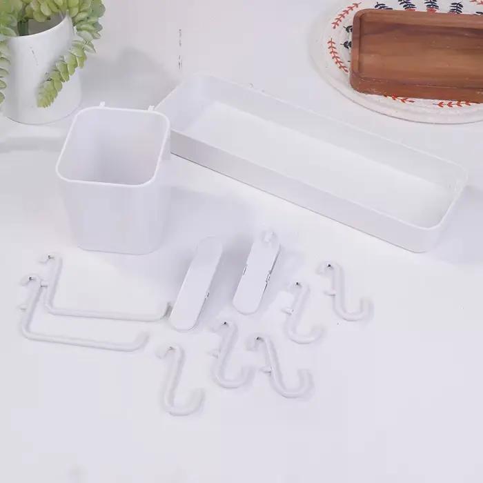 Accessoires pour panneau perforé mural, Organisateur mural, Kit de panneau perforé DIY, Panneau de rangement pour outils, Étagère pour salle de bain et cuisine