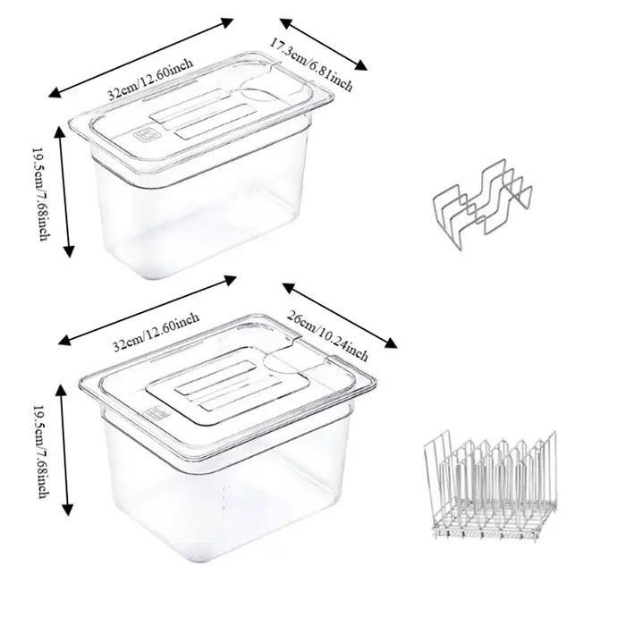 Conteneur Sous Vide Grande Capacité avec Grille et Couvercle