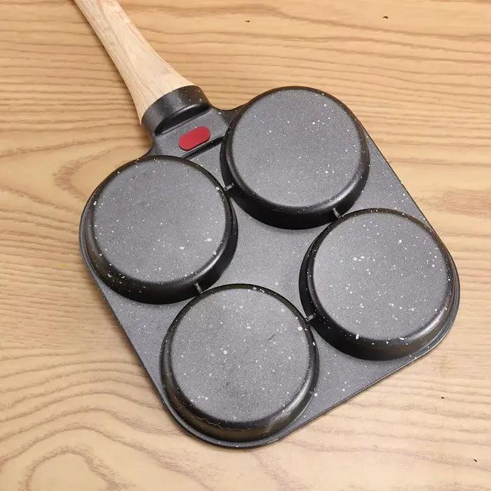 Poêle à frire antiadhésive pour 4 œufs, mini poêle à crêpes, appareil à omelette japonais, anti-rouille, pour la cuisine à domicile