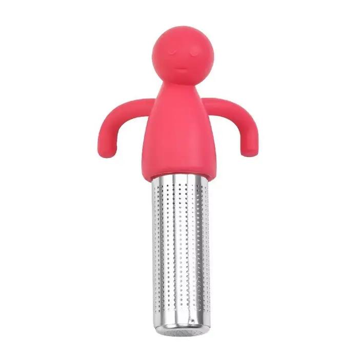 Passoire à thé humanoïde créative en acier inoxydable filtre à feuilles de thé accessoire de brassage de thé original pour la maison et la cuisine occasions spéciales