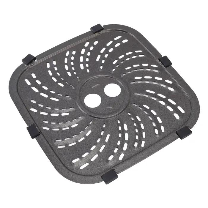 Plaque de gril en acier inoxydable pour friteuses PowerXL 6 et 8 QT, avec design de flux d'air pour chauffage uniforme, disponible en gris clair, jaune clair, vert clair, idéale pour griller des steaks, légumes, poissons et plus encore