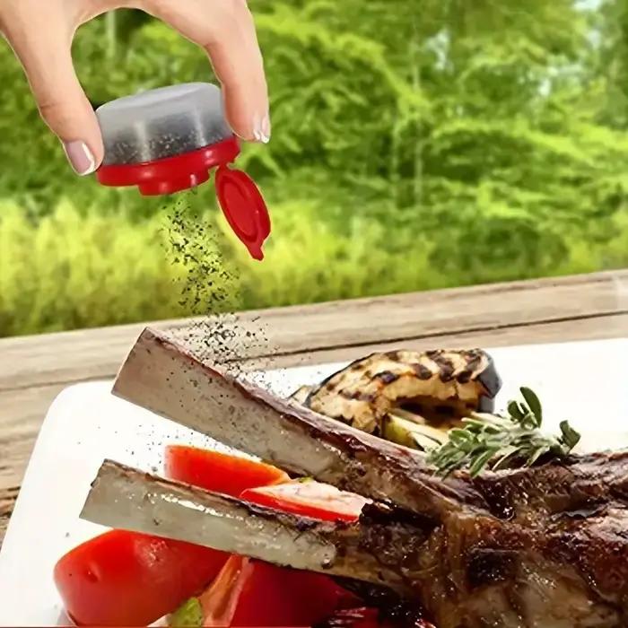 Mini salière et poivrière de voyage en plastique