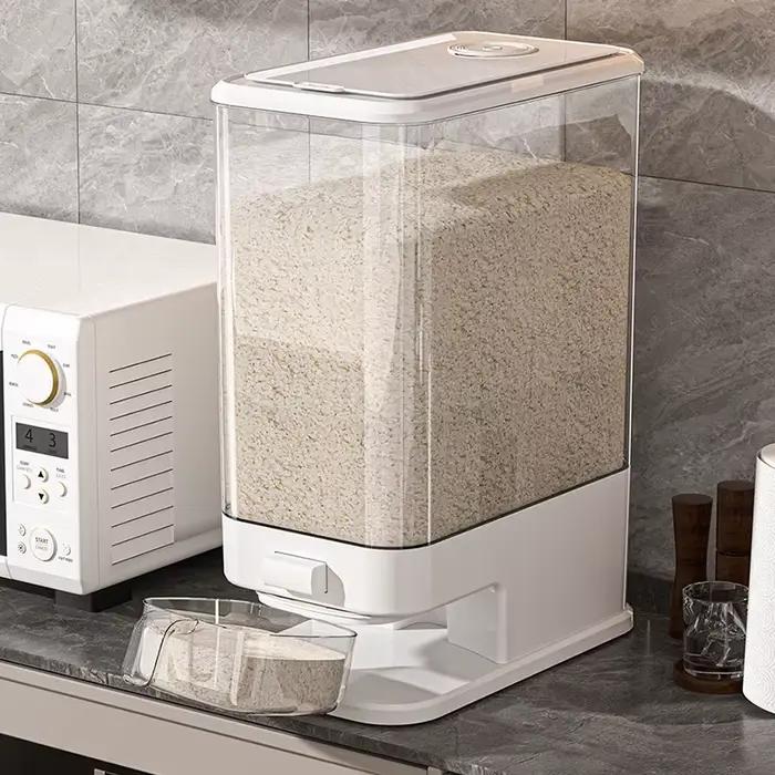 Boîte de stockage de farine de riz pressée de grande capacité, réservoir hermétique de qualité alimentaire, anti-insectes et anti-humidité pour la maison