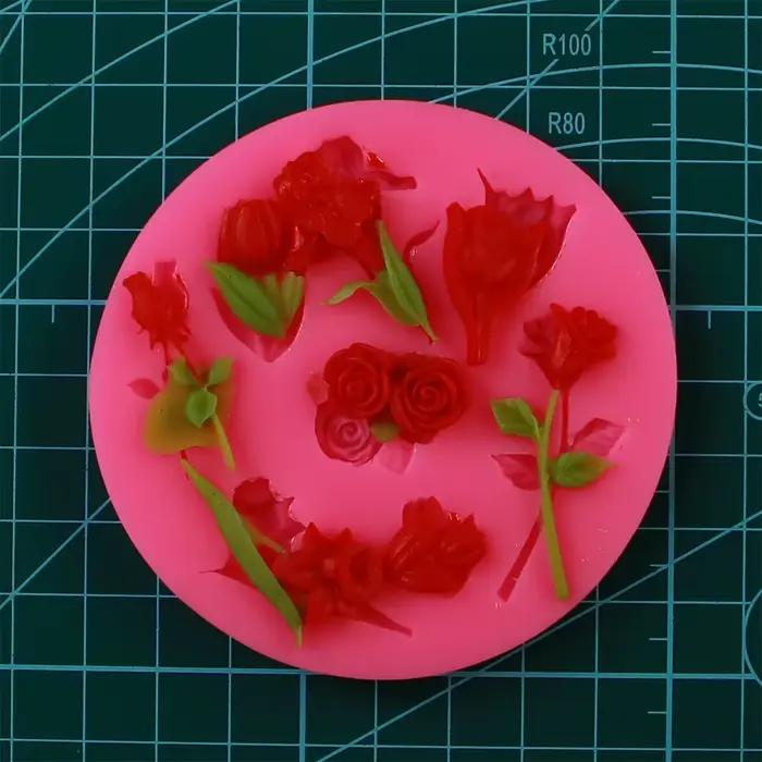 Moule en silicone en forme de fleurs du jour de Léon