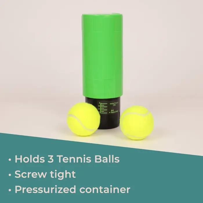 Accessoire de tennis pour balles fraiches economiseur de balle pressurisee stockage de balles de tennis pour joueur professionnel et amateur occasions de tennis et cadeau pour amoureux du sport