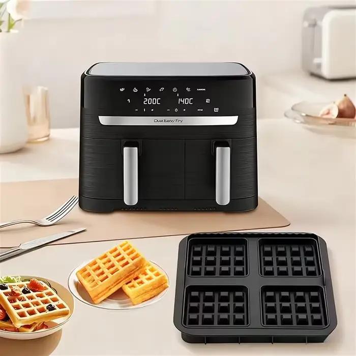 Moule à gaufres carré, panier en silicone antiadhésif réutilisable, moule à gâteau parfait pour les gaufres, les crêpes et les cubes d'œufs, gadgets de cuisine