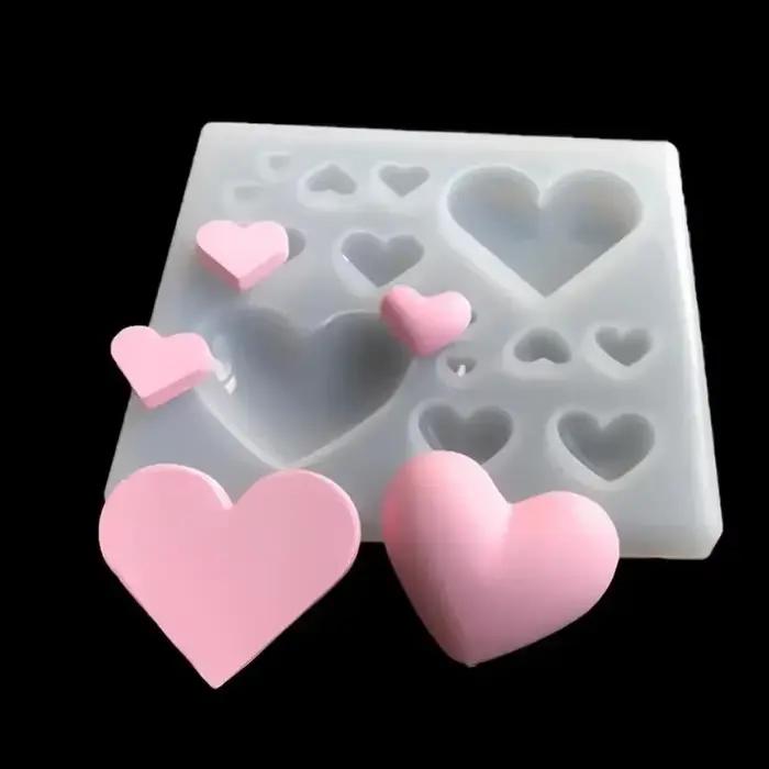 Moule à bonbons Fondant en Silicone en forme de cœur