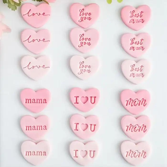 1 ensemble joyeux fête des mères Cookie en relief moule t'aime meilleure maman