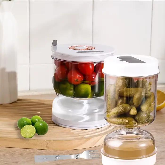 Pot de cornichons avec couvercles passoire Olives sablier cruche stockage des aliments récipient Kimchi maison