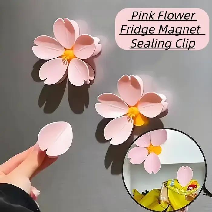 Clip alimentaire magnétique Sakura aimant décoratif fleur de cerisier pour réfrigérateur et bureau occasions spéciales