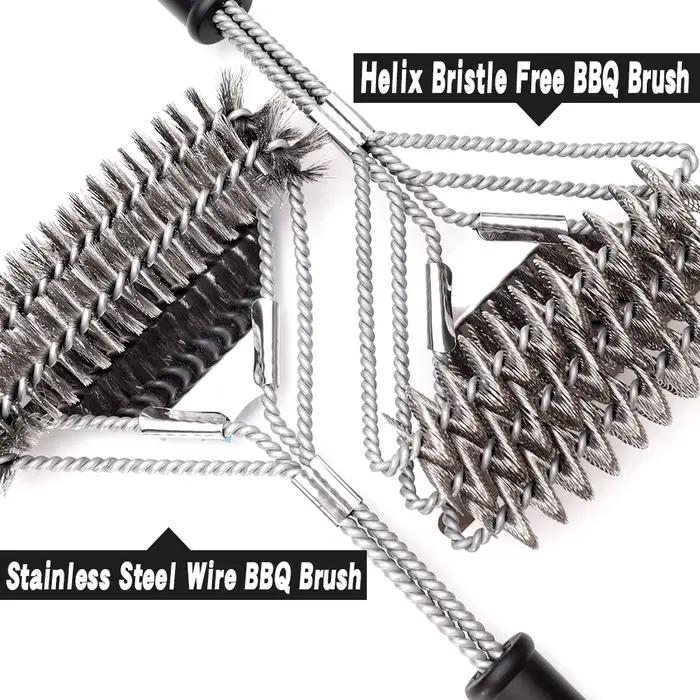 Ensemble de brosse et grattoir pour grill, outil de nettoyage efficace et résistant pour barbecue Weber et autres types de grills, idéal pour les fêtes et les moments familiaux