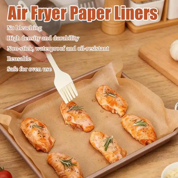 50 feuilles de papier sulfurisé antiadhésif prédécoupées pour la cuisson, ne se plient pas, ne brûlent pas, papier ciré