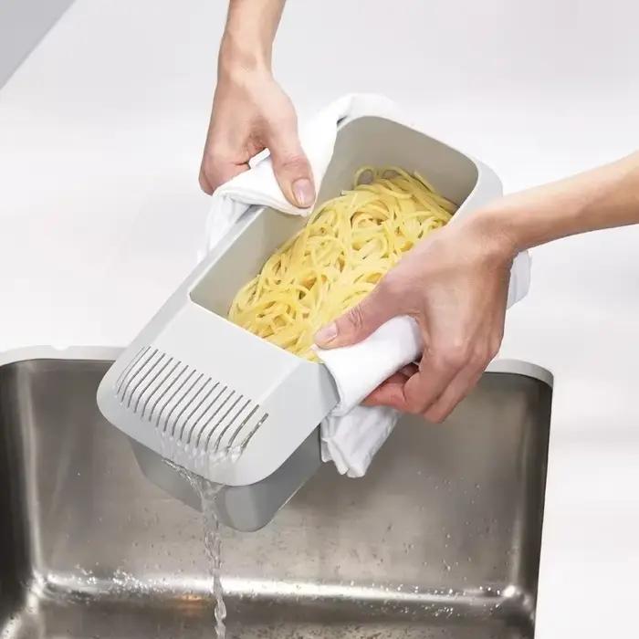 Boîte à pâtes hinta en plastique respectueux de l'environnement pour cuisiner et drainer les pâtes, idéale pour les soirées entre amis et les dîners familiaux