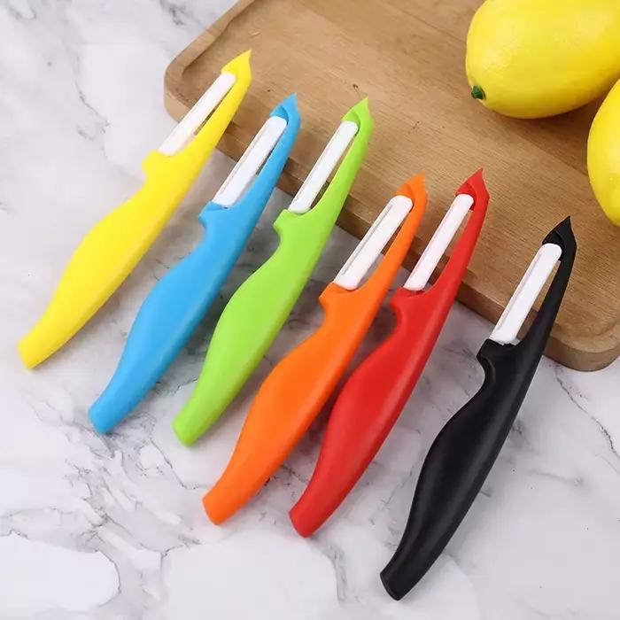 Couteau à éplucher multifonctionnel pour la cuisine, lame en céramique, outil pour éplucher les pommes de terre, les légumes et les fruits