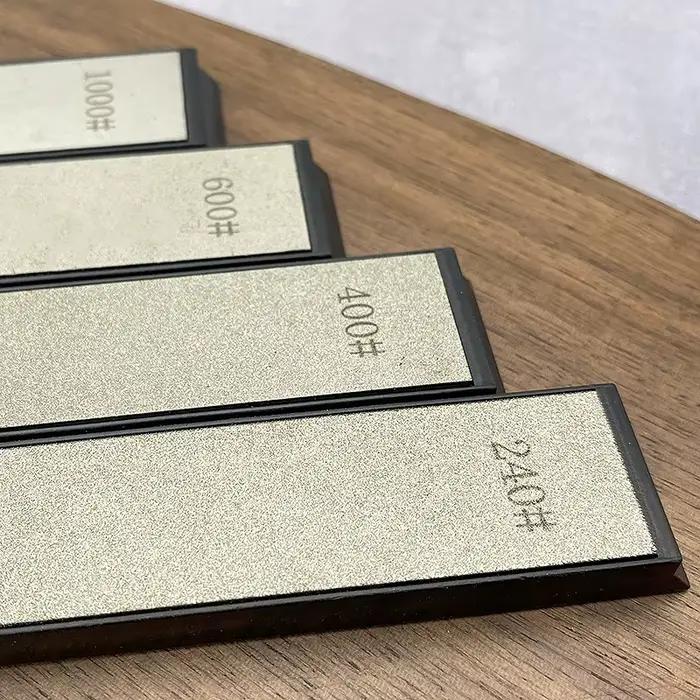 Lot de 4 pierres à aiguiser diamantées de rechange Ruixin Pro RX008 pour système d'aiguisage de couteaux tranchants et personnalisable pour la cuisine domestique et professionnelle